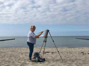 Malreise im Sommer ans Meer ins Künstlerdorf Ahrenshoop | Acryl, Aquarell, Mischtechnik / Mixed Media