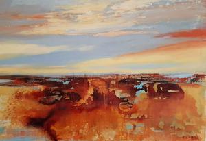 Freies Malen am Mittwoch | Acryl, Collage, Mischtechnik / Mixed Media, Pigmente